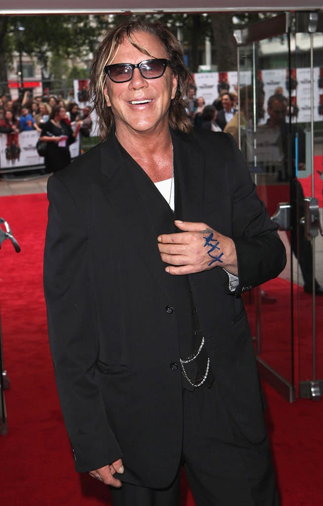 Inglourious Basterds UK Premiere 2009 Mickey Rourke