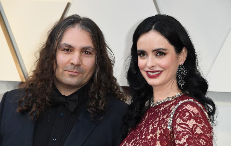 Actress Krysten Ritter and Adam Granduciel arrive for the 91st Annual Academy Awards