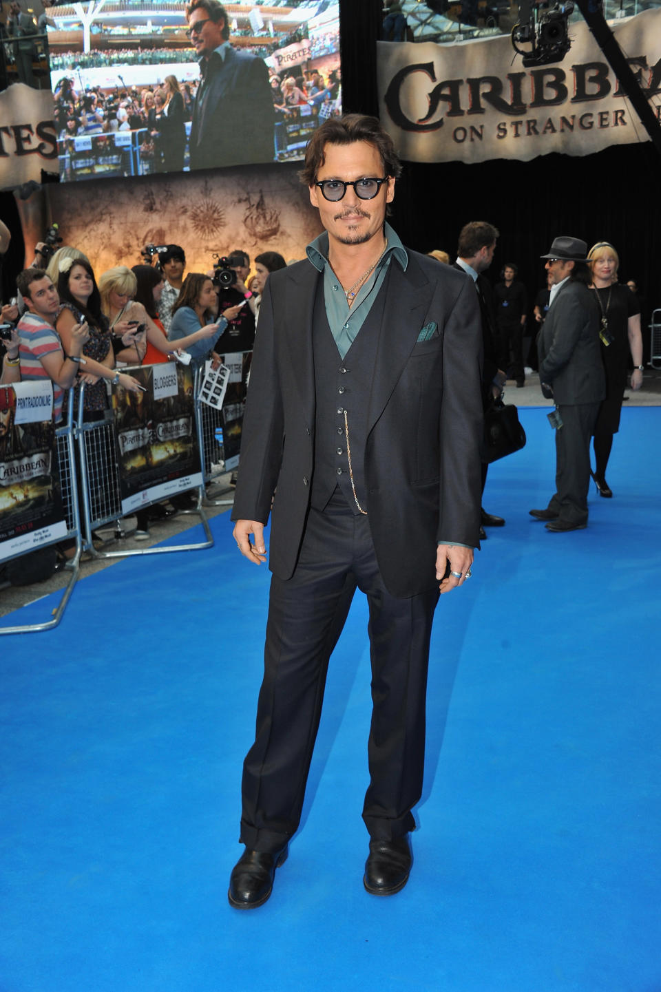 Depp in a three-piece suit