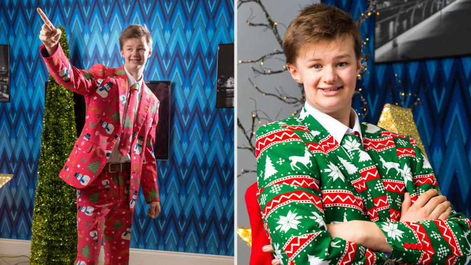 Christmas suit boy