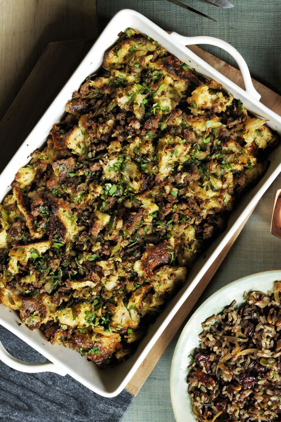 Sourdough Stuffing with Sausage and Herbs