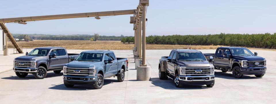 <p>2023 Ford Super Duty F-250 Tremor Off-Road Package, F-350 Limited, F-350 Lariat, and F-250 XL STX Appearance Package</p>