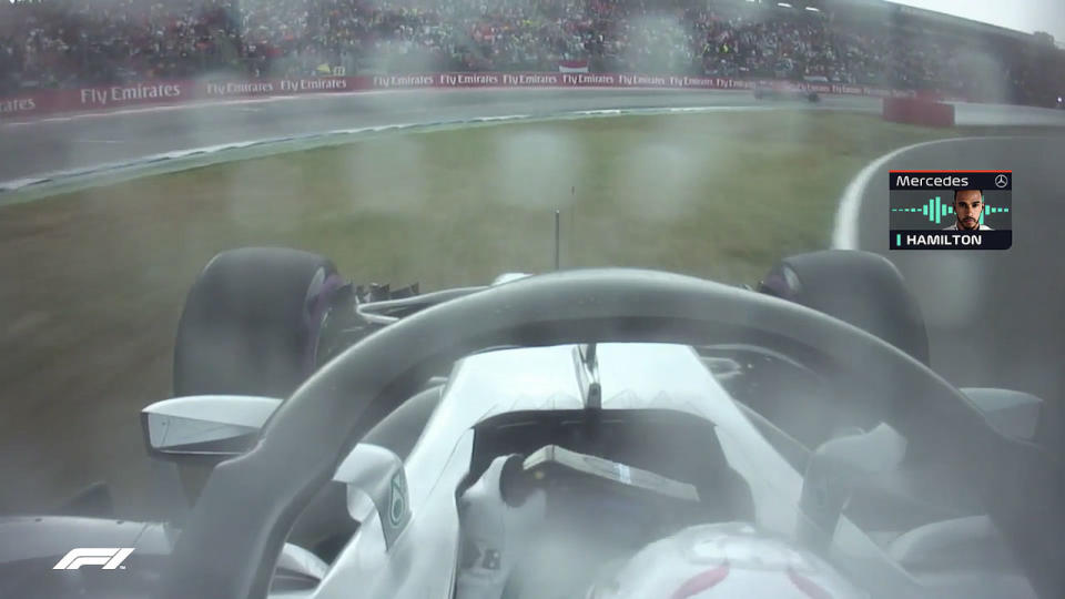 The Mercedes driver’s decision paid off as he won the race. Pic: F1