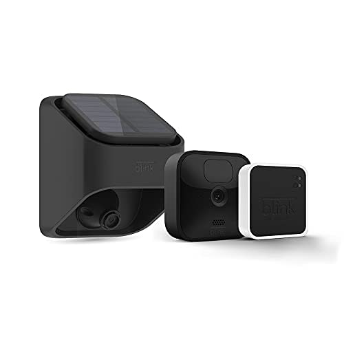 Blink Outdoor + Solar Panel Charging Mount – wireless, HD smart security camera, solar-powered,…