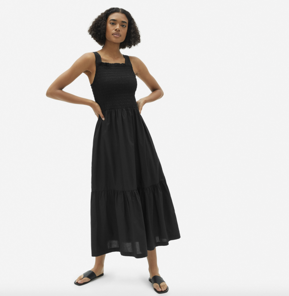 Everlane Smock Dress in Black