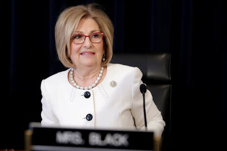 House Budget Committee Chairman Diane Black (R-TN) arrives for the markup of the American Healthcare Act on Capitol Hill in Washington, U.S., March 16, 2017. REUTERS/Joshua Roberts