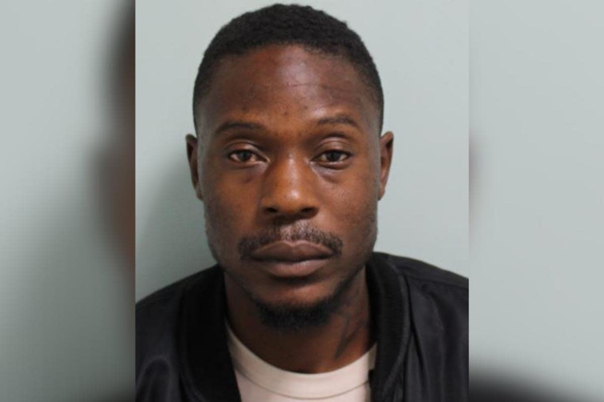 On July 26, 2022, officers arrested Dexter Sharpe outside Clapham Junction station, where he was seen smoking a joint. <i>(Image: BTP)</i>