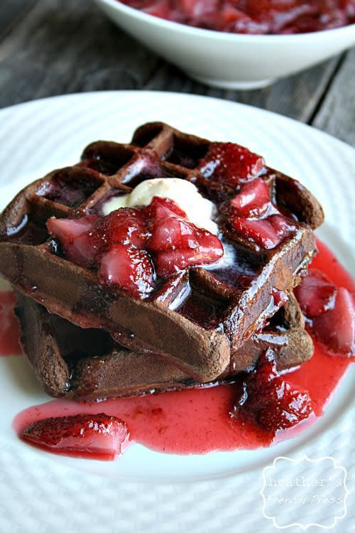 Brownie Batter Waffles