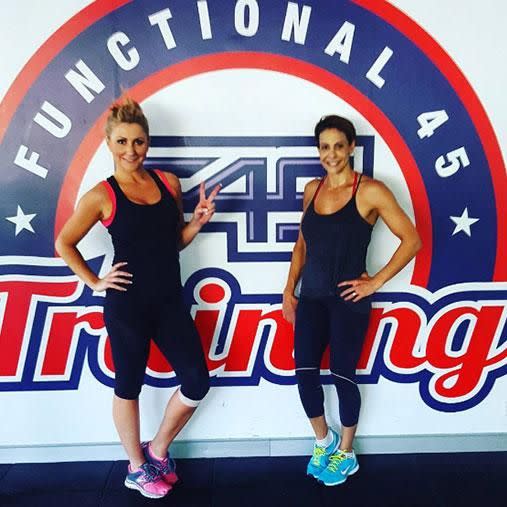 Karen's a fan of F45 training to keep in shape. Photo: Instagram/karenledbury