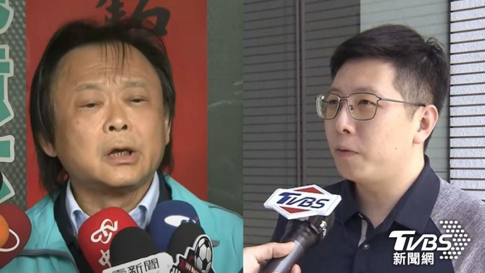 民進黨市議員王世堅、前市議員王浩宇。（圖／TVBS）