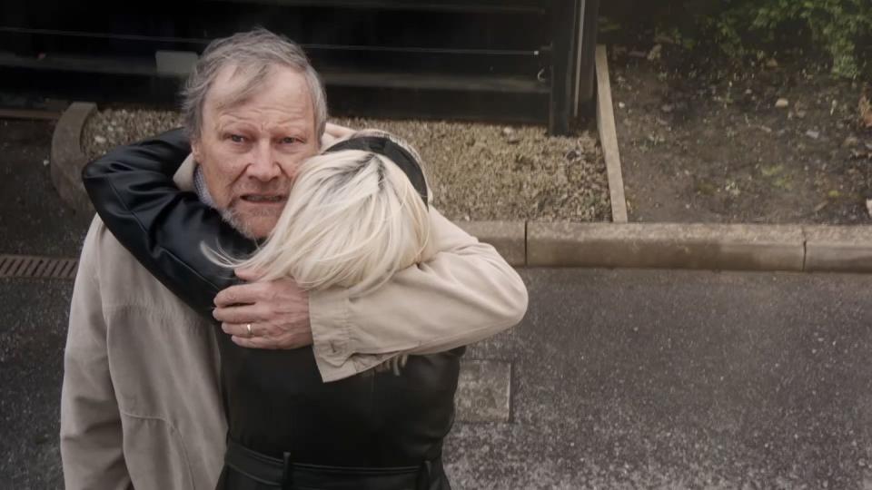 roy cropper released from prison in coronation street and hugs nina lucas