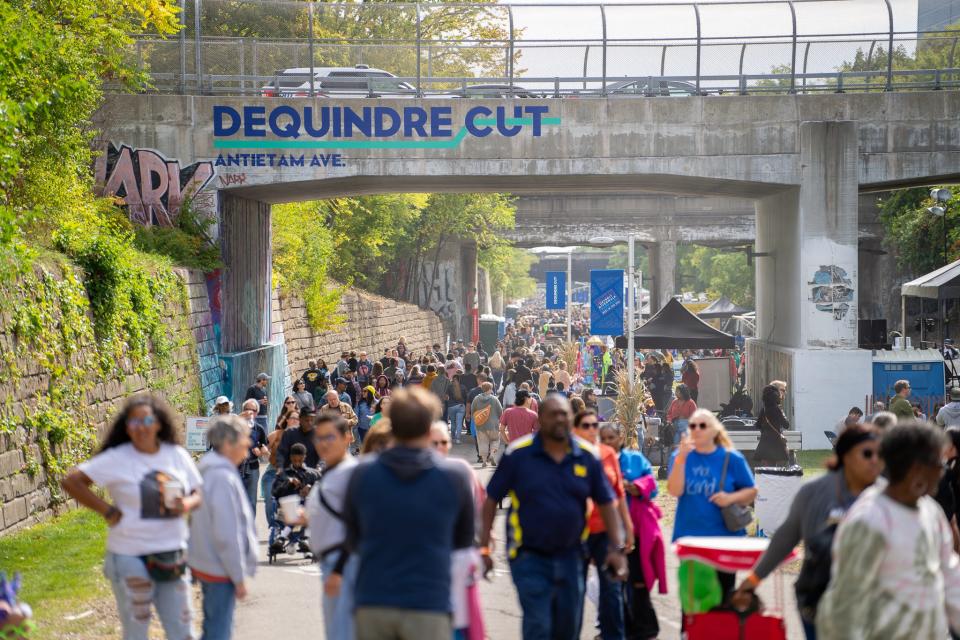 Dequindre Cut Greenway in Detroit.