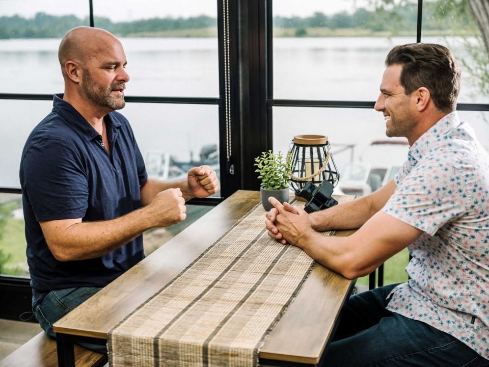 scott mcgillivray and bryan baeumler on renovation resort showdown