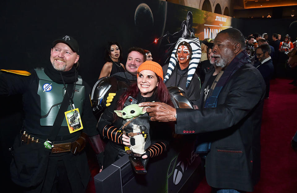 Carl Weathers attends the Mandalorian special launch event at El Capitan Theatre in Hollywood, California on February 28, 2023.