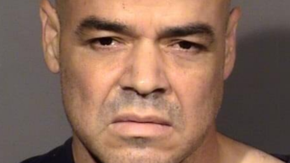 After Robert Telles was treated at the hospital for his self-inflicted injuries, he was booked into the Clark County Detention Center. Six weeks later, Telles was indicted by a grand jury for murder with use of a deadly weapon.  / Credit: Las Vegas Metropolitan Police Department