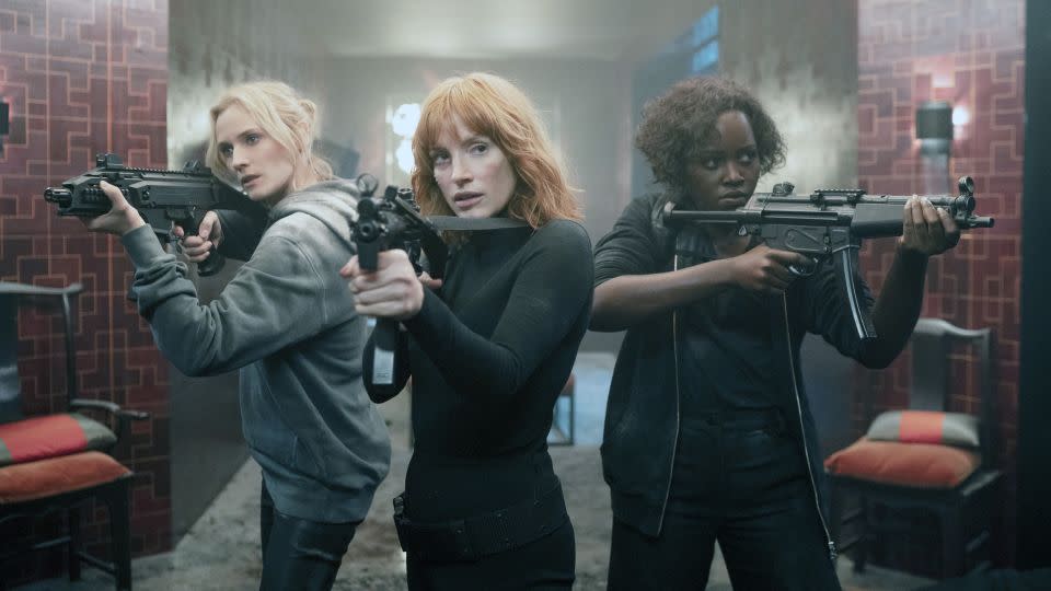 Diane Kruger, Jessica Chastain and Lupita Nyong'o in "The 355." - Robert Viglasky/Universal Pictures/Everett