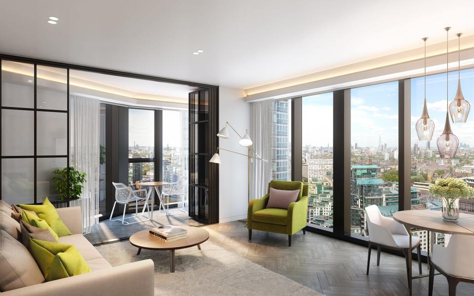 An apartment in One Nine Elms in the development that has been sold by Wanda