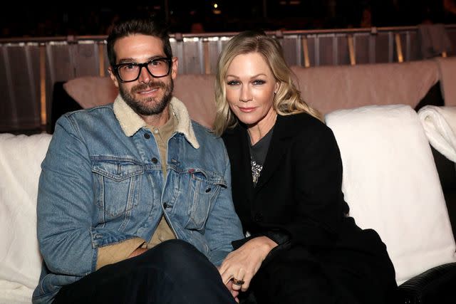 <p>Johnny Nunez/Getty</p> Dave Abrams and Jennie Garth