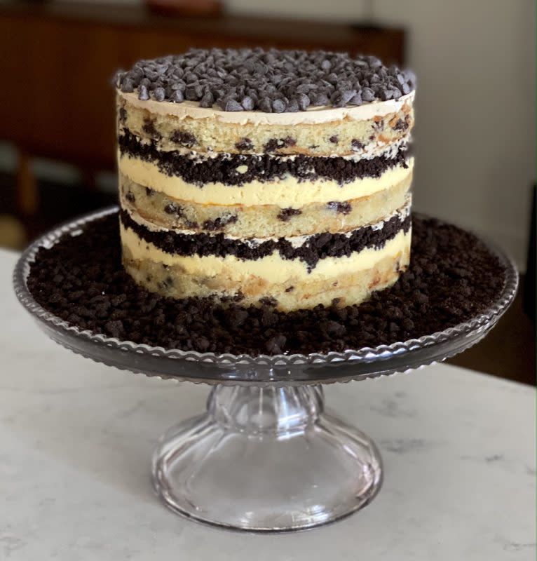 <p>Theresa Greco</p><p>If you are looking for something new and unique for a graduation party, this buttermilk chocolate chip passion fruit naked layer cake will not disappoint!</p><p><strong>Get the recipe: <a href="https://parade.com/1237225/theresagreco/buttermilk-chocolate-chip-passion-fruit-naked-layer-cake/" rel="nofollow noopener" target="_blank" data-ylk="slk:Buttermilk Chocolate Chip Passion Fruit Naked Layer Cake;elm:context_link;itc:0;sec:content-canvas" class="link ">Buttermilk Chocolate Chip Passion Fruit Naked Layer Cake</a></strong></p>