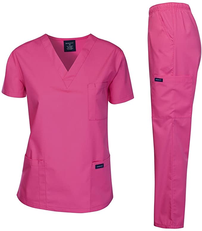 unisex pink scrubs