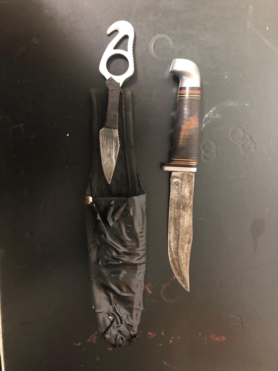 Kewanee police said this is the knife that injured an officer responding to an incident last Sunday at joJo's gas station.