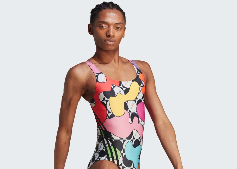 adidas swimsuit model, pride ad, swimwear, lgbtq