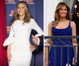 <p>Die Wachsfigur der amerikanischen First Lady sieht ihrem Vorbild nicht wirklich ähnlich. Der Wachszwilling sieht eher aus als wäre er mit der oberen Gesichtshälfte gegen eine Wand gerannt. (Bild: Rex Shutterstock/AP Images)</p>