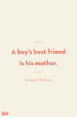 <p>A boy's best friend is his mother.</p>