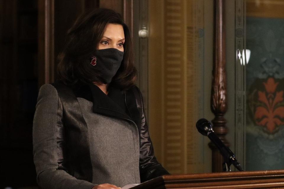 Michigan Gov. Gretchen Whitmer has denounced calls from Scott Atlas for residents to "rise up" against recent coronavirus restrictions.