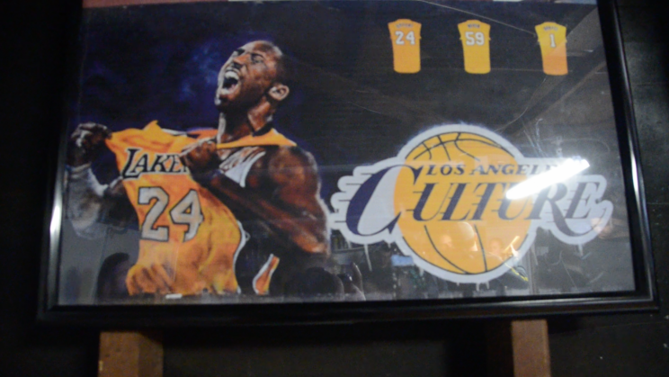 Never’s past work includes a Kobe Bryant themed mural. (Jackie Bamberger/Yahoo Sports)