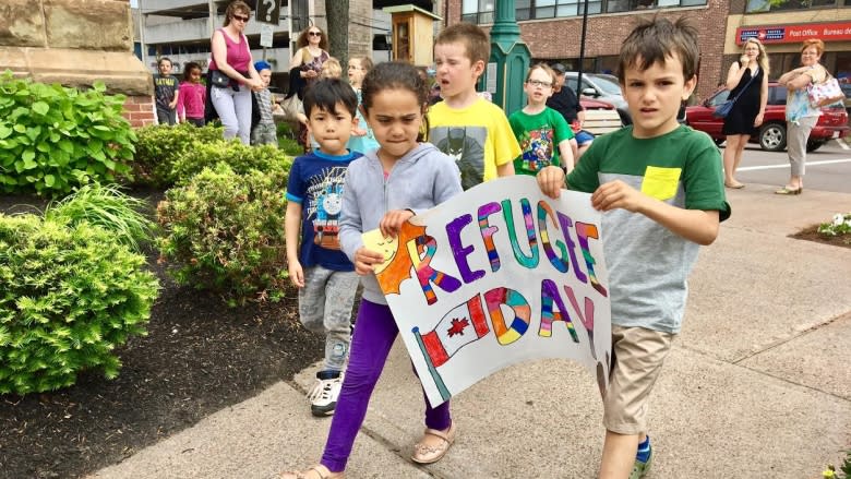 P.E.I. students walk in solidarity with refugees