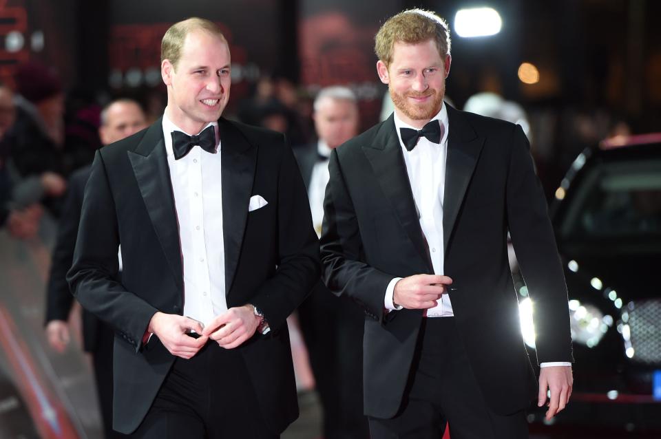 Los príncipes William y Harry, cuando trabajaban hombro a hombro por el bien de la Corona Real Británica. (AP)