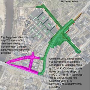 Akropolis Vingis. Scheme of infrastructure projects