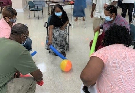 Clients at the Jefferson County Senior Center participate in activities that promote exercise and healthy living.