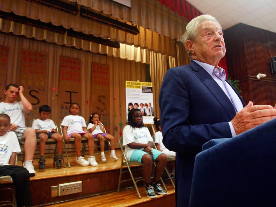 george soros speaks at school