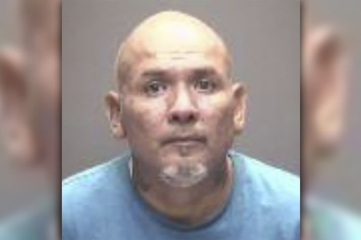 This booking photo provided by the Galveston Police Department on Sunday, Aug. 7, 2022, shows Miguel Espinoza. 