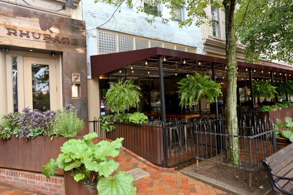 Rhubarb is a Appalachian restaurant at 7 SW Pack Square in downtown Asheville.