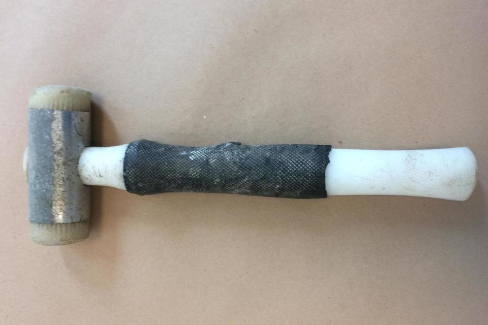 The hammer used in the attack (Metropolitan Police)