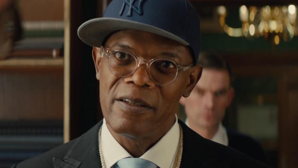 Samuel L. Jackson as evil billionaire Richmond Valentine in Kingsman: The Secret Service