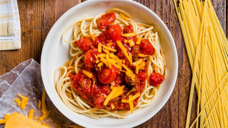 bowl of Jollibee spaghetti