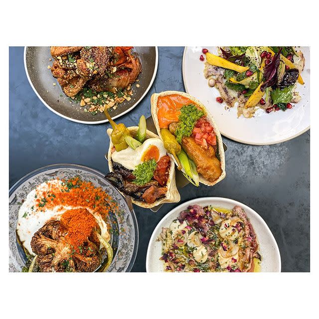 <p>Mix up your diet with <a href="https://www.just-eat.co.uk/restaurants-balabaya-southwark/menu" rel="nofollow noopener" target="_blank" data-ylk="slk:Bala Baya;elm:context_link;itc:0;sec:content-canvas" class="link ">Bala Baya</a>'s mouthwateringly good Israeli-inspired delivery menu. Brighten up Saturday and Sunday mornings with its brunch offering, featuring various Shakshuka incarnations for both meat-waters and vegetarians, as well as a breakfast take on Shawarma, comprising rippled eggs and salt-baked trout.</p><p>Alternatively, try the lunch and mezze dishes - we recommend the aubergine mess (burnt marinated aubergine, oregano and tahini, pomegranate molasses) and the lamb chops, made with apricots, pistachio and lemon thyme. The Harissa Mayo is also a welcome addition, and a condiment you'll definitely try to recreate afterwards. </p><p><strong>Delivery radius: </strong>Across London postcodes</p><p><a href="https://www.instagram.com/p/CHU8yW8AFQB/" rel="nofollow noopener" target="_blank" data-ylk="slk:See the original post on Instagram;elm:context_link;itc:0;sec:content-canvas" class="link ">See the original post on Instagram</a></p>