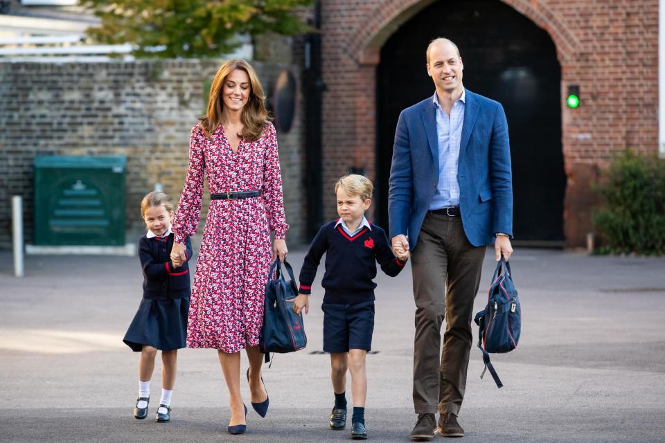 Prince George, Princess Charlotte and their parents heading to Thomas's Battersea (PA)