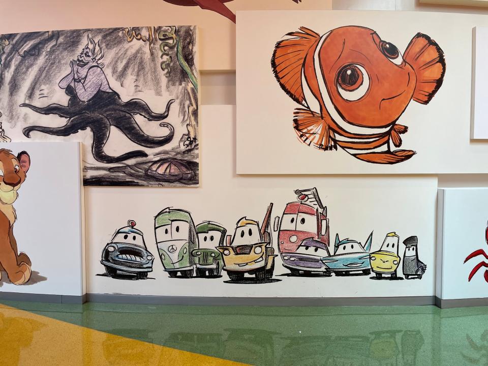 art sketches of disney characters at disney's art of animation resort