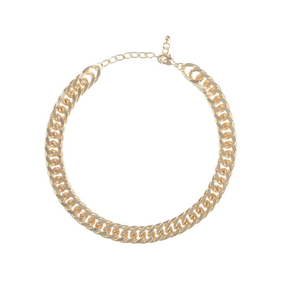 <p>Statement chain necklaces are everywhere right now, and this 14k gold-plated version hits right at the collarbone for maximum impact.</p> <p><strong>Buy It! </strong>Uncommon James, $72; <a href="https://shareasale.com/r.cfm?b=1059417&u=1772040&m=74063&urllink=https%3A%2F%2Funcommonjames.com%2Fproducts%2Flink-necklace%3Fgclid%3DCj0KCQiAnaeNBhCUARIsABEee8VUJRqsbnC659z7o0oYtrhHEYR85LEs6wybdLwv_OpgCqO_fQXQq8caAljIEALw_wcB%26amp%3Butm_campaign%3Dgs-2019-07-09%26amp%3Butm_content%3Dsag_organic%26amp%3Butm_medium%3Dsmart_campaign%26amp%3Butm_source%3Dgoogle%26amp%3Bvariant%3D31698214584343&afftrack=PEOTheBestFashionandBeautyGiftstoGiveandGetUnder100sball1271StyGal13038796202112I" rel="sponsored noopener" target="_blank" data-ylk="slk:uncommonjames.com" class="link rapid-noclick-resp">uncommonjames.com</a></p>