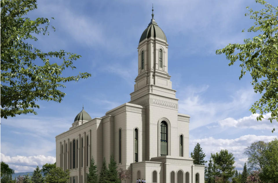 Artist’s rendering of the exterior of the new Heber Temple Utah Temple, as released Sept. 19, 2022. The temple groundbreaking ceremony is scheduled for Oct. 8, 2022. | The Church of Jesus Christ of Latter-day Saints