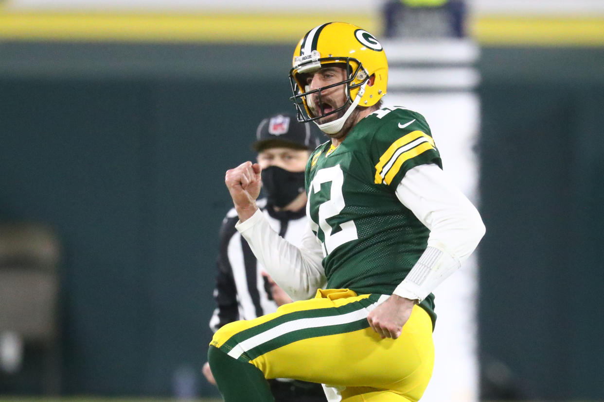 Aaron Rodgers is officially holding out from the Green Bay Packers. (Mark J. Rebilas-USA TODAY Sports)