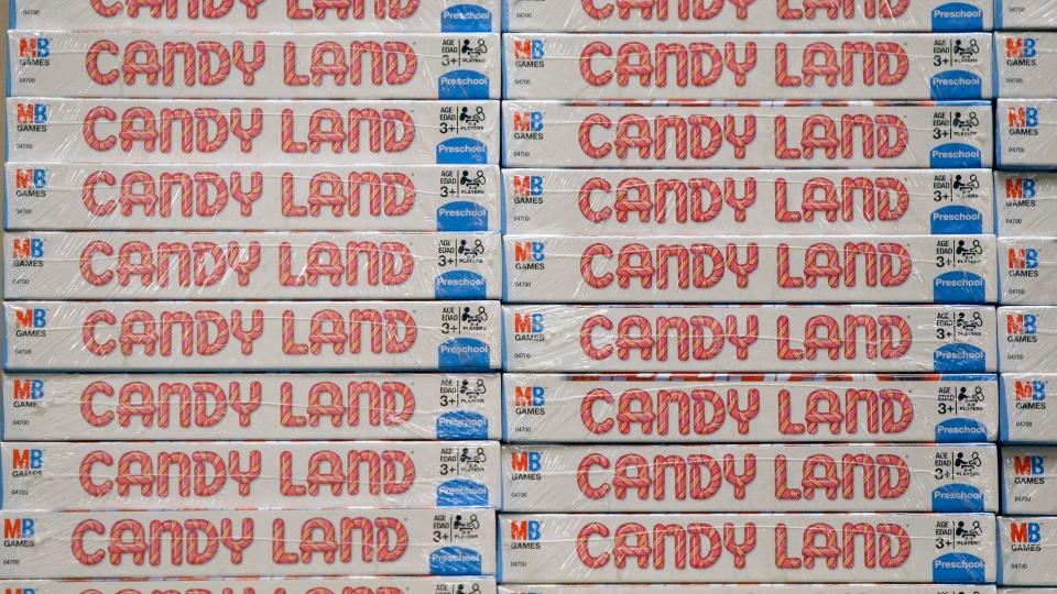Mandatory Credit: Photo by Amy Sancetta/AP/Shutterstock (6345837a)Stacks of the Milton Bradley game Candy Land sit on a shelf at the Target store in Mayfield Hts.