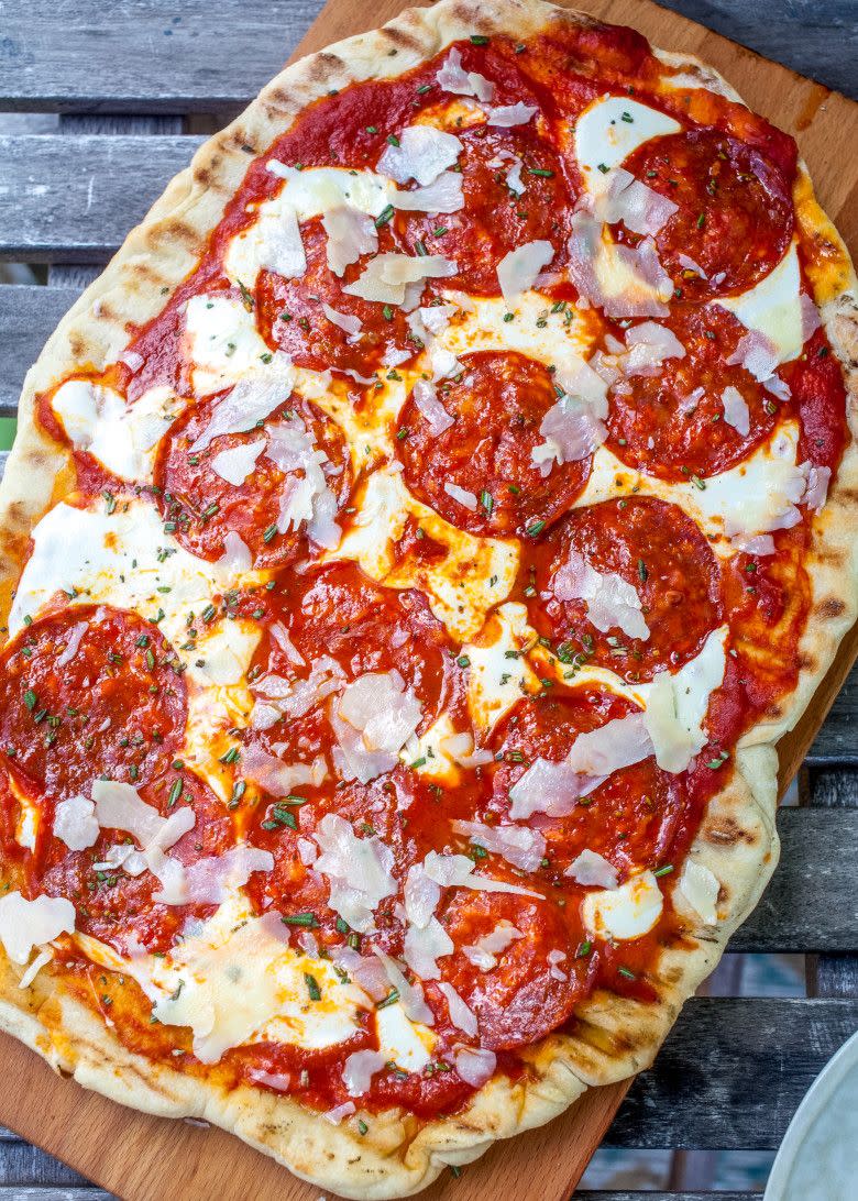 Grilled Pepperoni Pizza