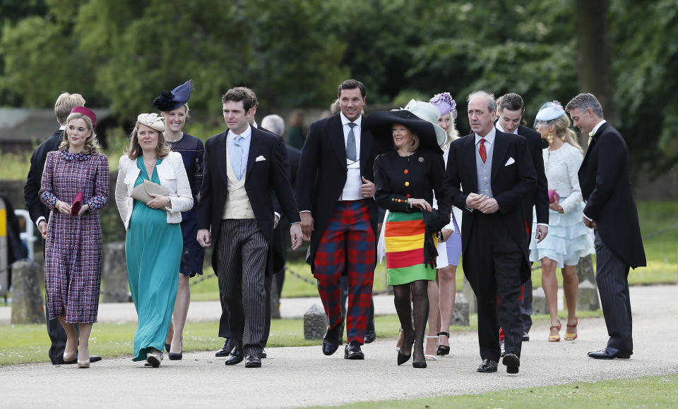 Guests arrive at St. Mark's Church.