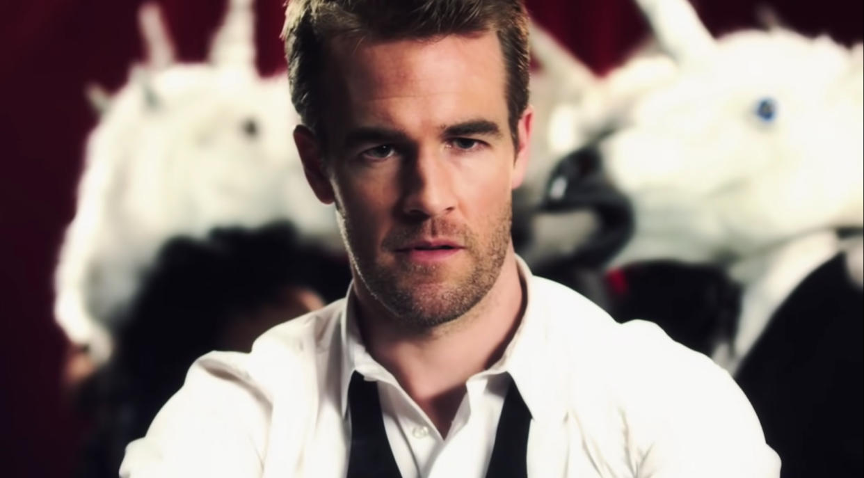 James Van Der Beek’s Kids Hilariously React to His Appearance in Kesha’s Blow Music Video p